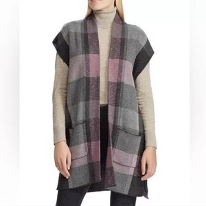Chaps Plaid Duster Cardigan Size 3X